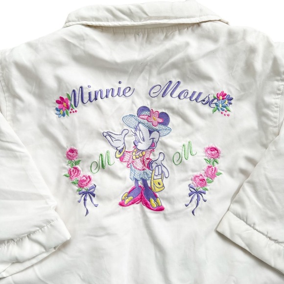 Vintage 1990s Mickey’s Stuff Minnie Mouse White Jacket 3/4T - Picture 1 of 12